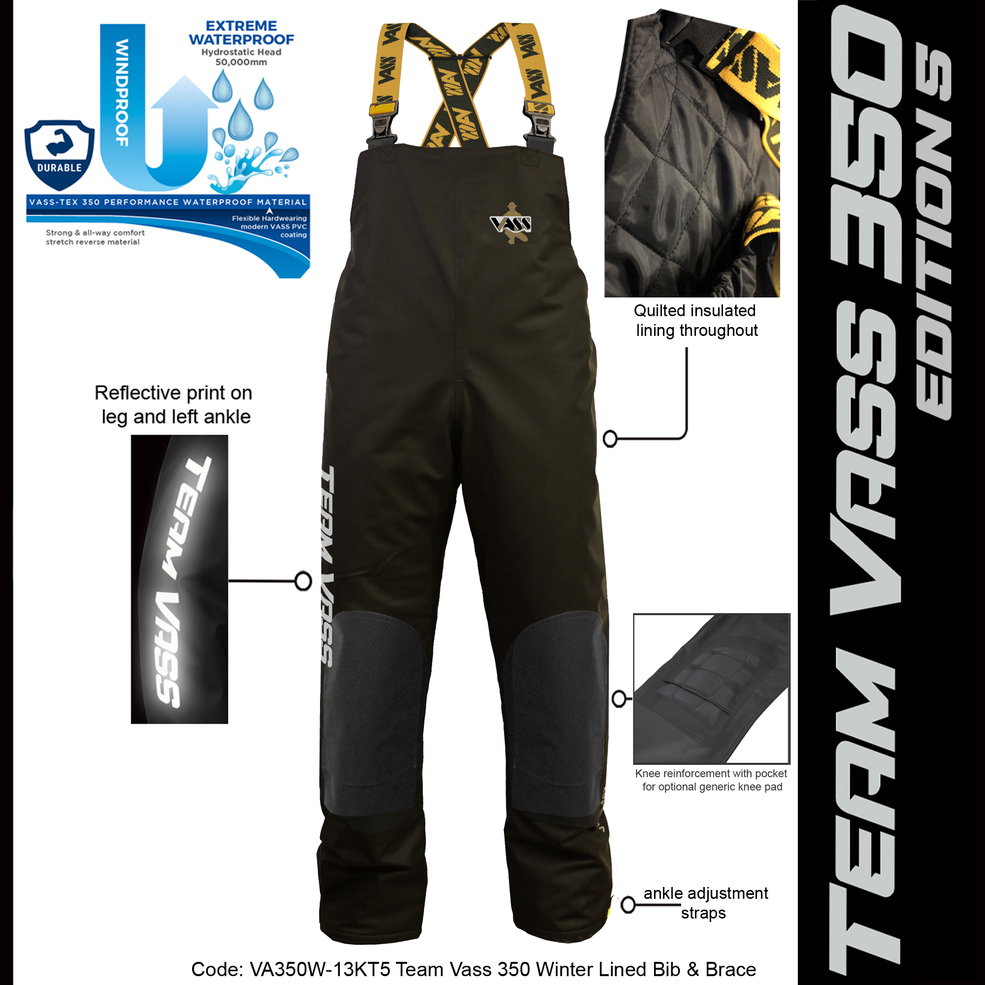 Team Vass 350 Winter Lined Bib & Brace Edition 5 Team Vass 350 Winter Lined Bib & Brace Edition 5